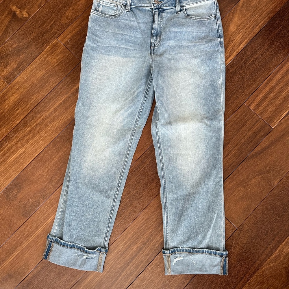 Maurices Washed Denim Cropped Jeans